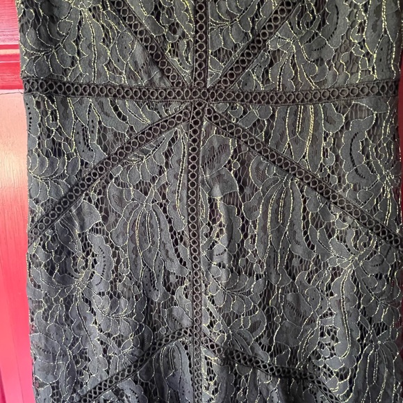 Taylor Women's Lace Cap Sleeve V Neck MIDI Dress high/low - Picture 3 of 5